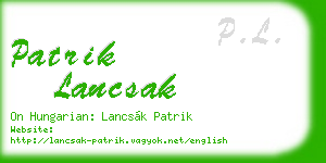 patrik lancsak business card